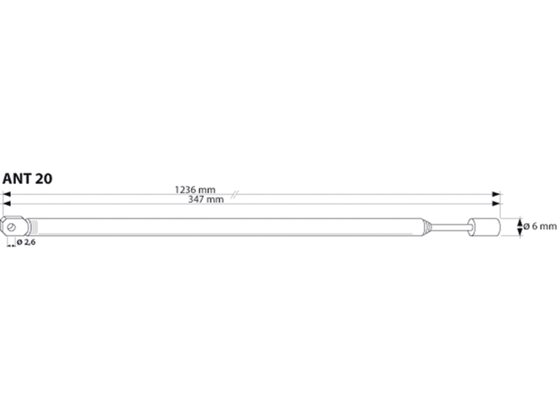 Fixapart Teleszkópos bot antenna  6mm 347-1236mm (ANT 20)