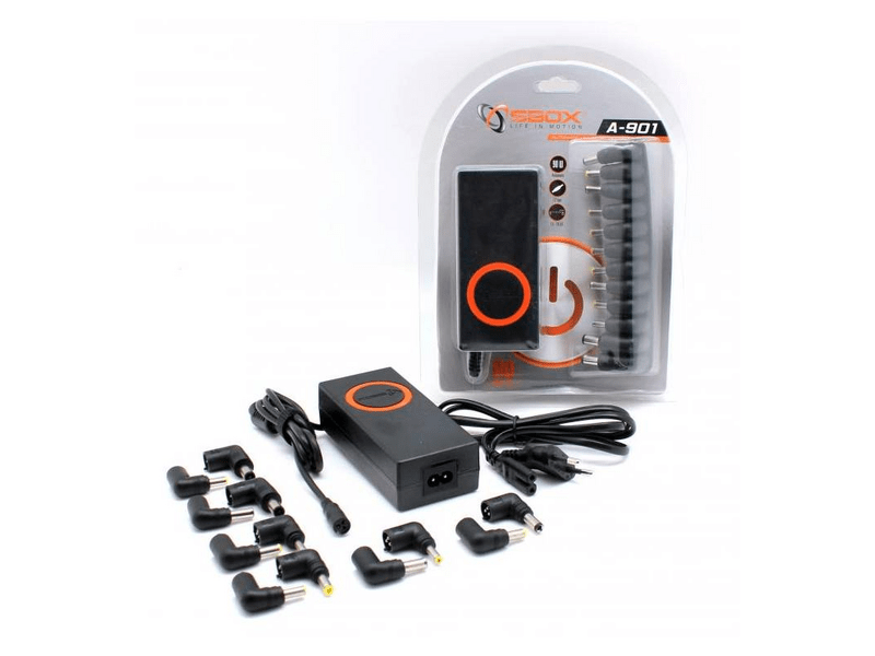 Sbox A-901 Univerzális automata notebook töltő 90W,12 csatlakozó