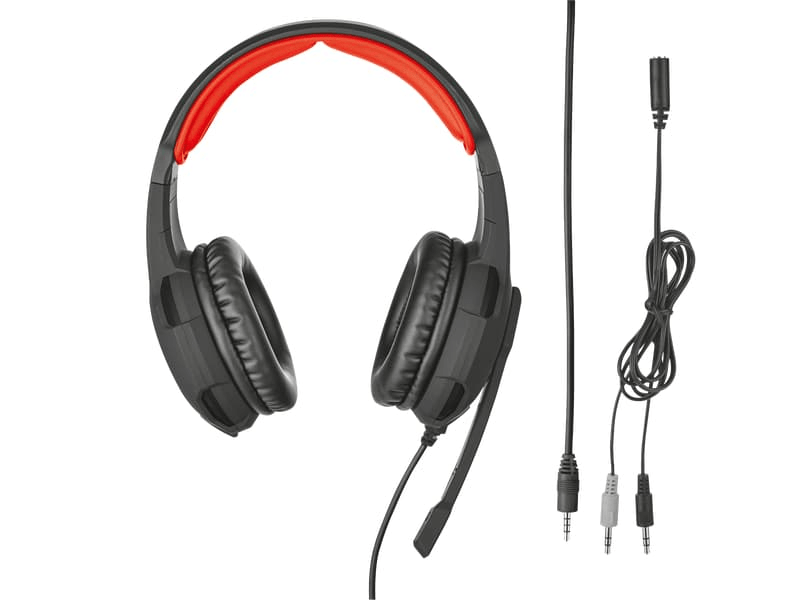 Trust 21187 GXT 310 Radius Gaming Headset, Fekete/Piros