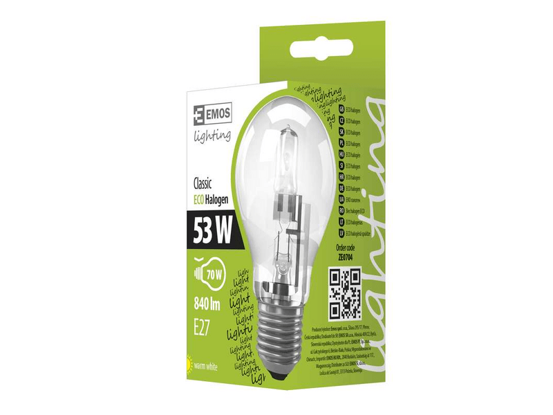EMOS HALOGÉN IZZÓ ECO A55 E27 53W (ZE0704)