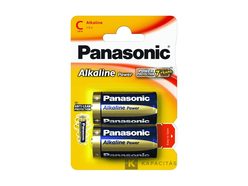 Panasonic Alkaline Power C/baby 1.5V alkáli/tartós elemcsomag (LR14AP/2BP)