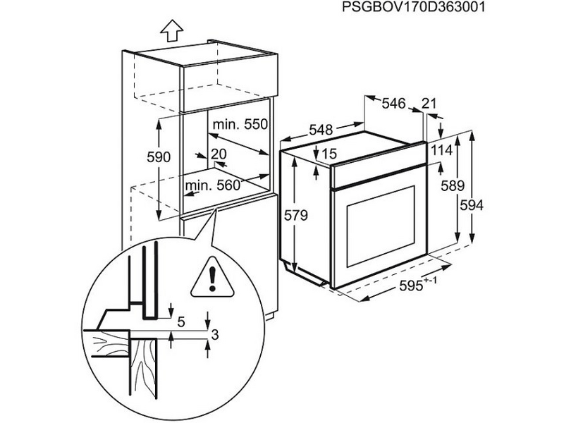AEG BPE842320M Beépíthető sütő, pirolitikus tisztítás, maghőmérő
