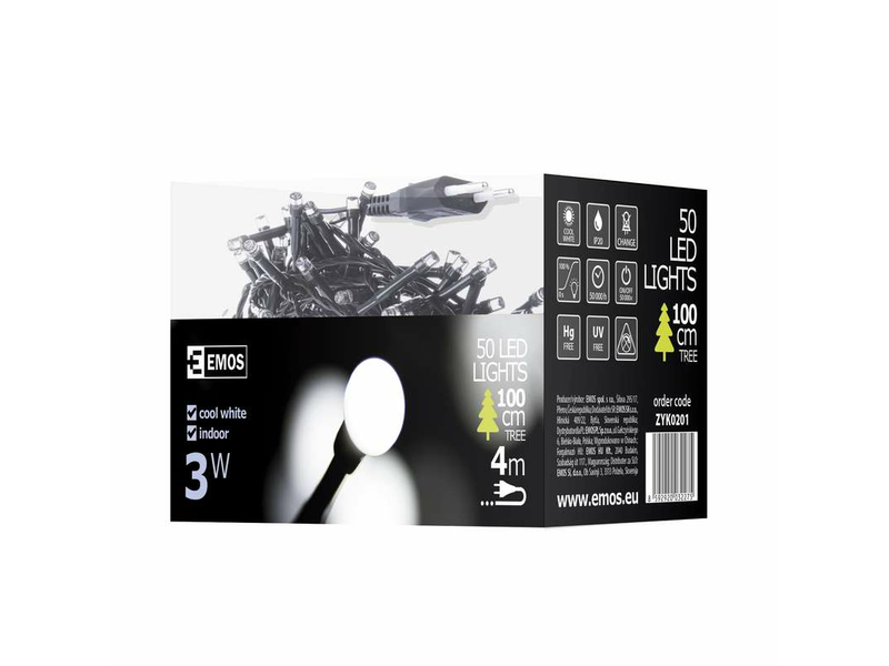 EMOS Karácsonyi fényfüzér CHERRY 50 LED 2 5M CW (ZYK0201) EMOS Karácsonyi fényfüzér CHERRY 50 LED 2 5M CW (ZYK0201)