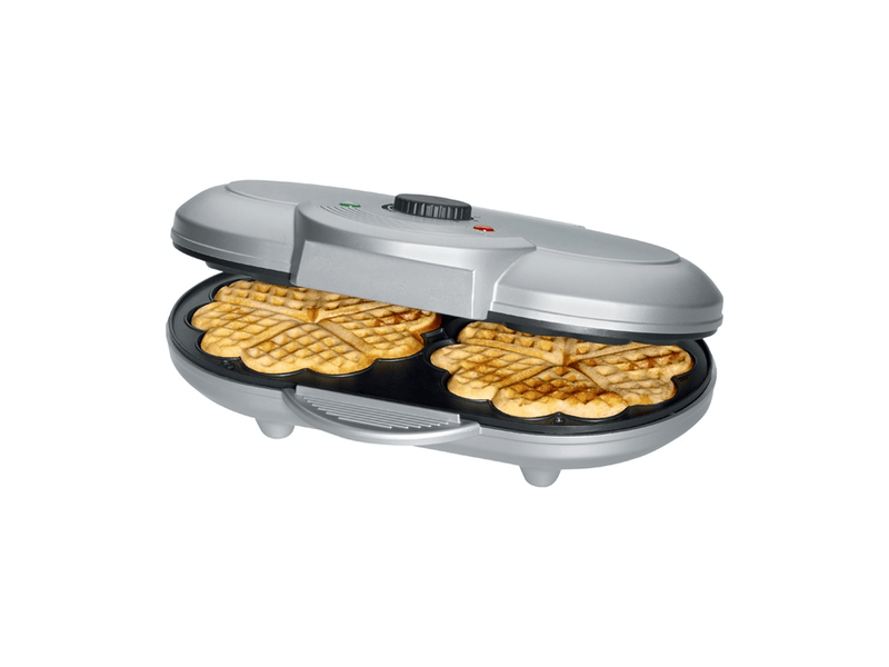 Momert 2014 Dupla gofrisütő, 1400W, ezüst
