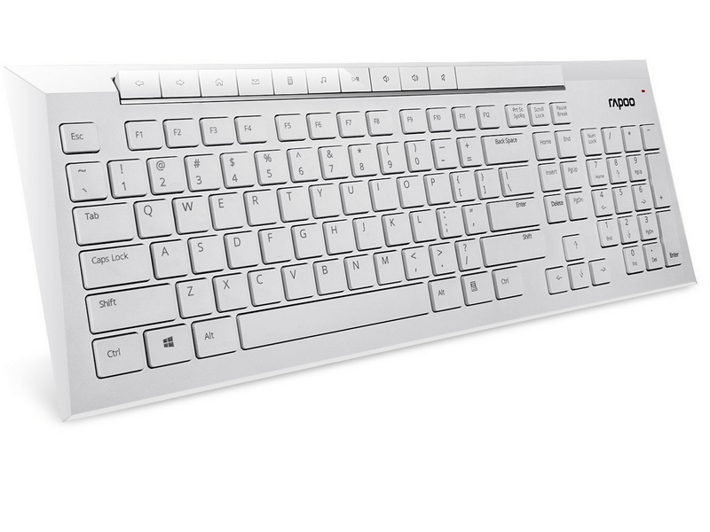 Rapoo 8200P billentyűzet + egér szett, fehér