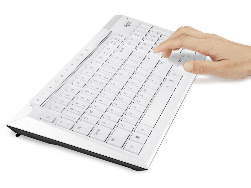 Rapoo 8200P billentyűzet + egér szett, fehér