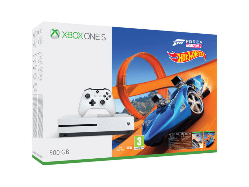 Xbox One S 500GB + Forza Horizon 3 + Hot Wheels