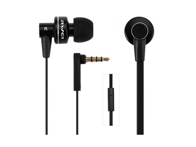 Awei ES900I In-Ear Fülhallgató, Fekete