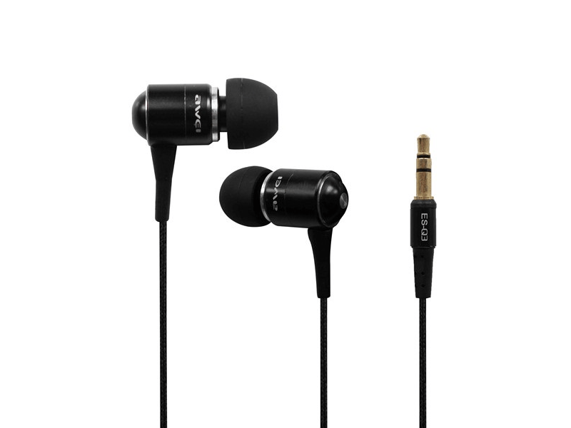 Awei ESQ3 In-Ear Fülhallgató, Fekete