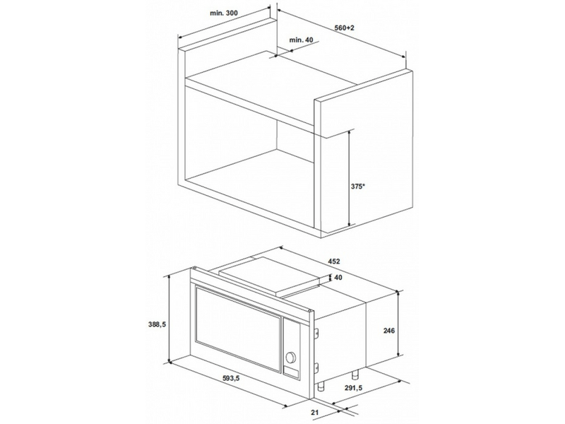 BEKO MOB 20231 BG Beépíthető mikrohullámú sütő