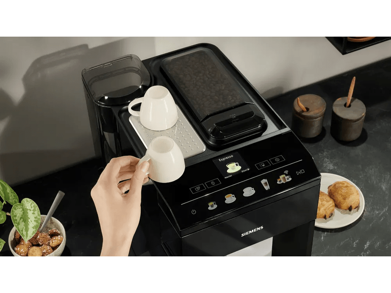 Siemens EQ500 Automata kávéfőző, Sötét inox (TQ518RX3)