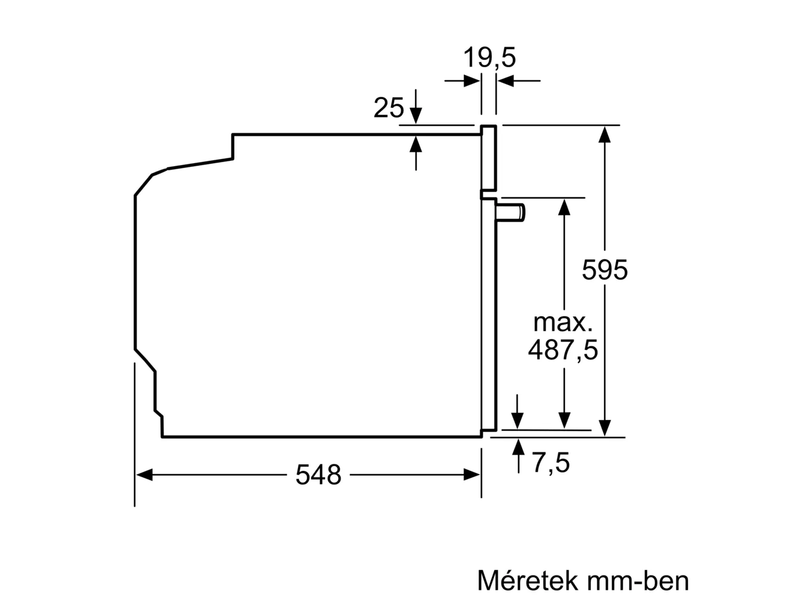 Beépíthető sütő,71l sütötér,nemesacél