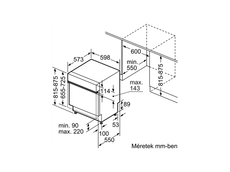 Bosch SMI2HVS02E Beépíthető mosogatógép