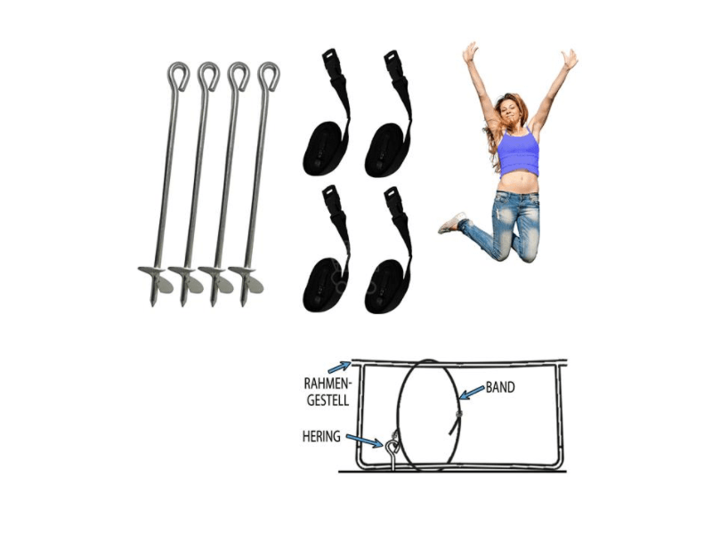 Spartan Trambulin rögzítő horgony szett, 4db-os (42101)