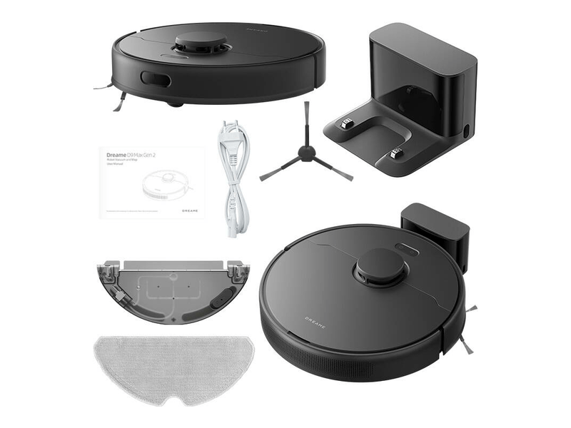 Dreame D9 Max Gen 2 Robotporszívó, fekete (RLD34GA-BK)