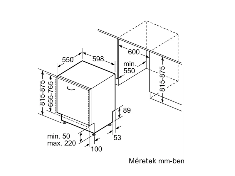 Neff S197TCX00E Beépíthető mosogatógép