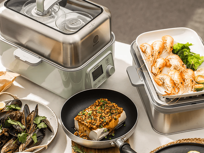 Buydeem G564-CG/EU Elektromos ételpároló, zöld