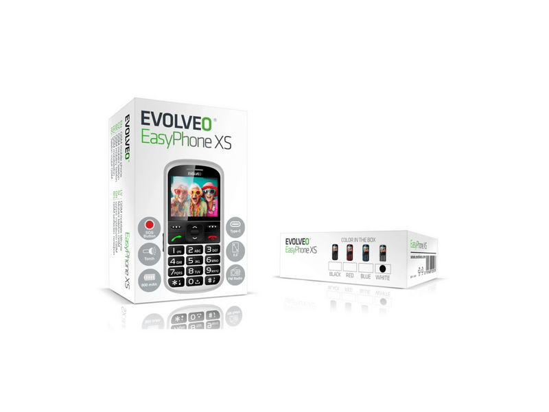 Evolveo EasyPhone XS Mobiltelefon, fehér (EP-570-XS-WH)