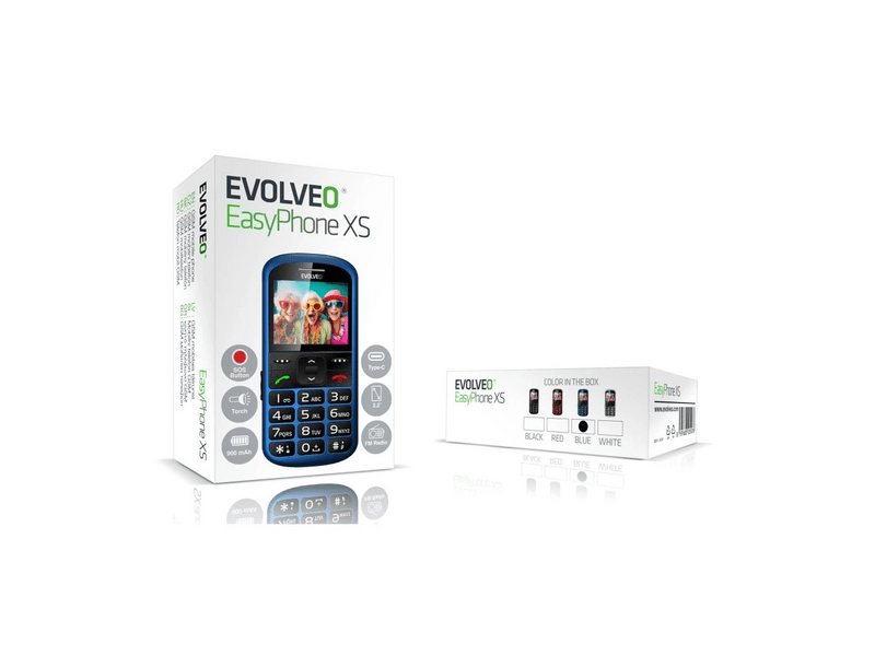 Evolveo EasyPhone XS Mobiltelefon, kék (EP-570-XS-BL)