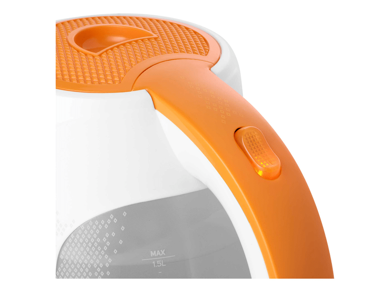Vízforraló, 2200W, 1.5L, fehér/narancs