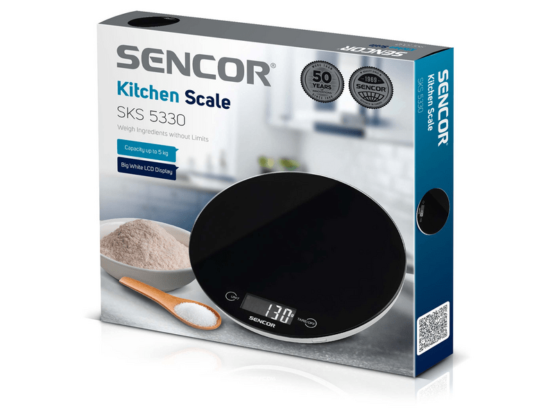 Sencor SKS 5330 Konyhai mérleg, Fekete