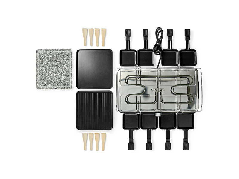 Nedis FCRA300FBK8 Gourmet/raclette grill, 8 személyes