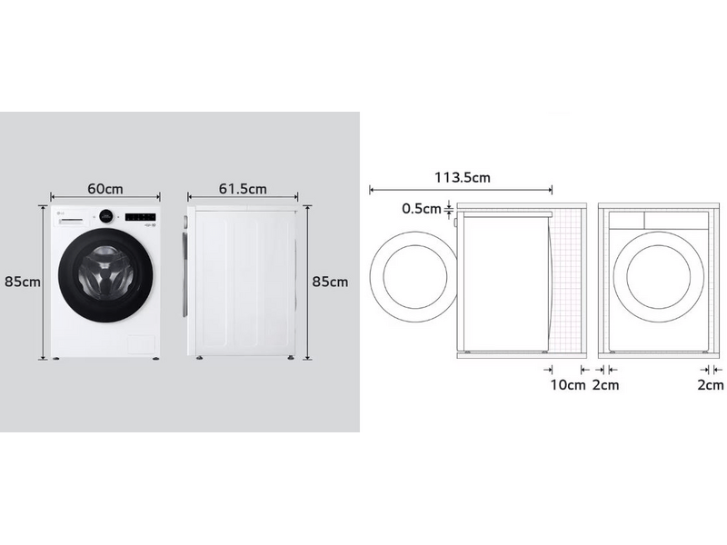 LG F4X7511TWS Perilica rublja s prednjim punjenjem