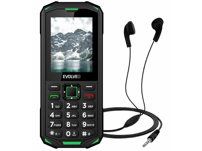 Evolveo StrongPhone X5 strapabíró Dual SIM telefon, fekete-zöld (SGM SGP-X5-GR)