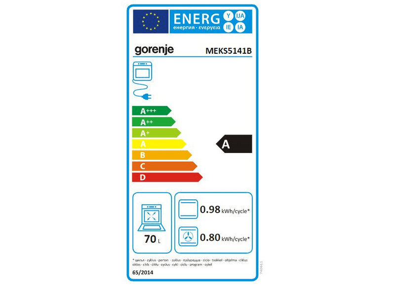 Gorenje MEKS5141B Kombinált tűzhely
