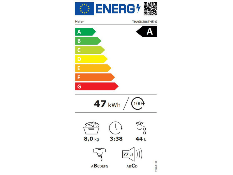 Haier THASN286TM5-S Felültöltős mosógép