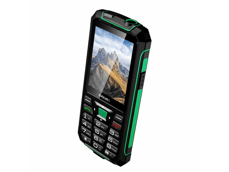 Evolveo StrongPhone W4 Mobiltelefon, fekete/zöld