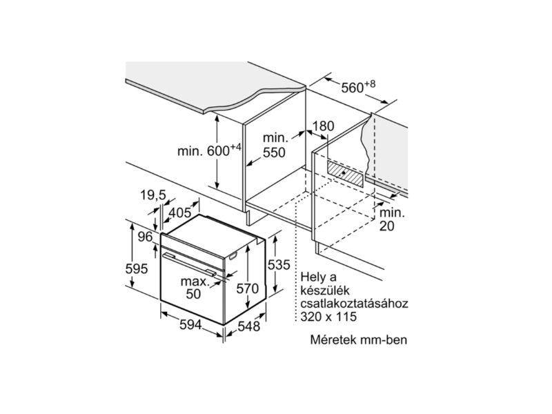 Bosch HQA272BB3 + Bosch PKF631BB2E + Bosch DWK65DK60 beépíthető szett