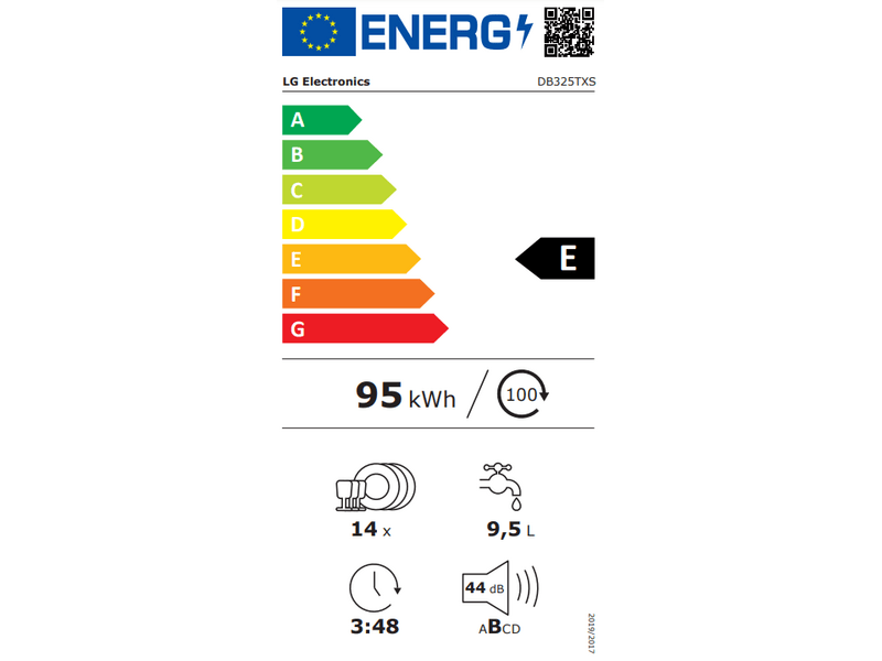 LG DB325TXS Beépíthető mosogatógép
