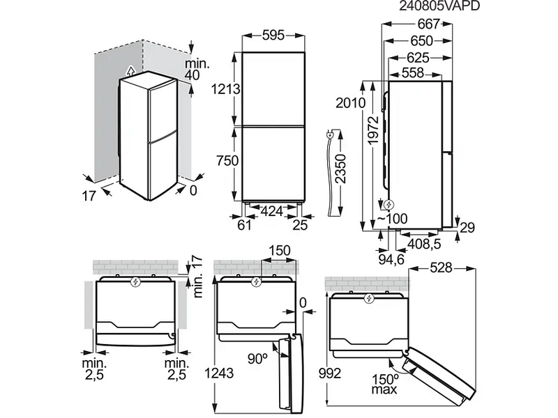 Electrolux LNT5ME36U1 Alulfagyasztós hűtőszekrény