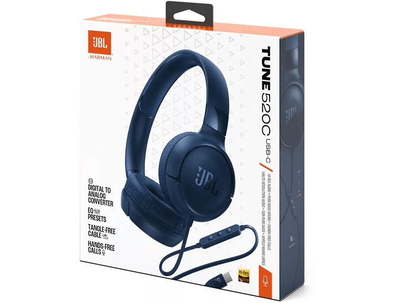 JBL Tune 520C USB-C slušalice, plave (JBLT520CBLU)