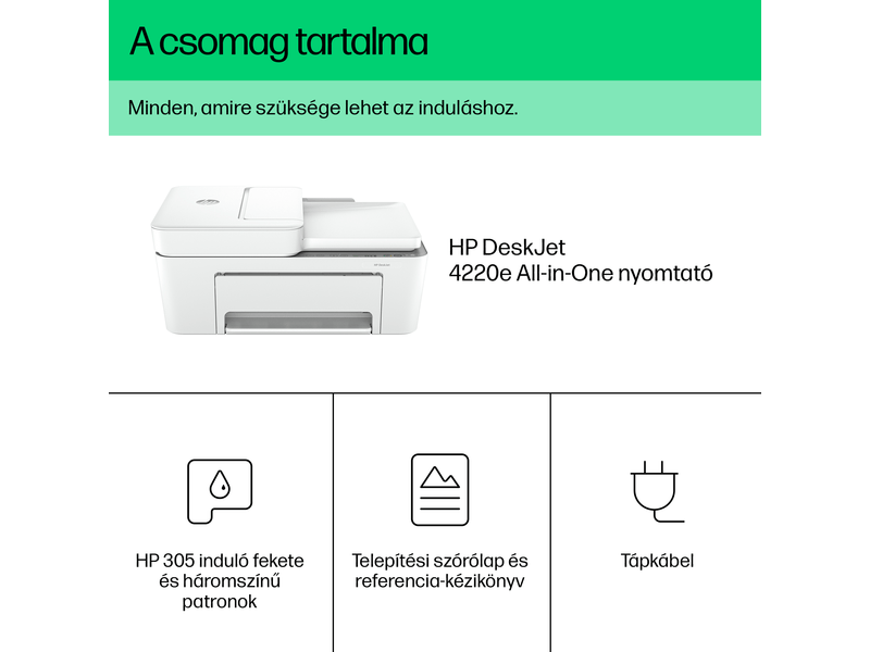 HP DeskJet 4220e All-in-One nyomtató (588K4B), Instant Ink