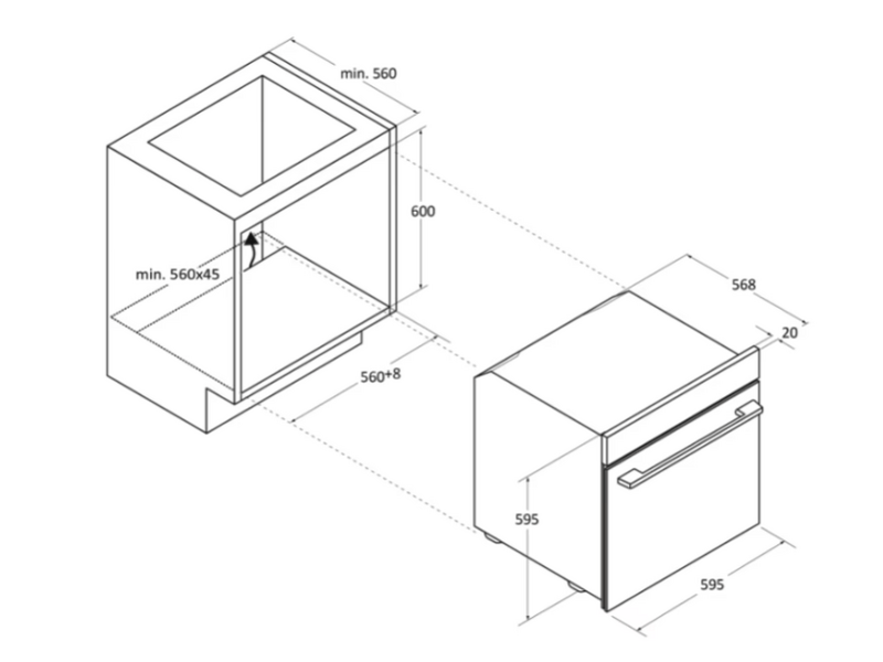 Haier HWO60SM2F3XH ugradbena pećnica (H6 ID66G5YTB)