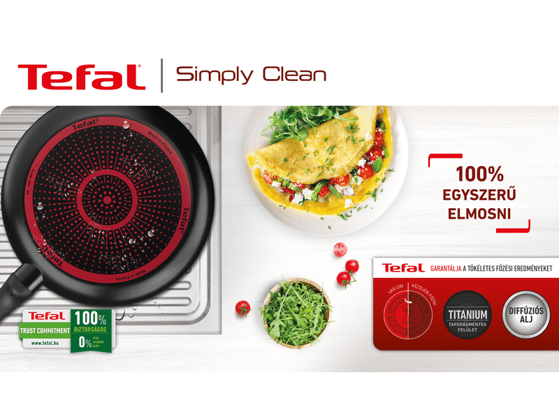 TEFAL B5670653 Simply Clean Serpenyő