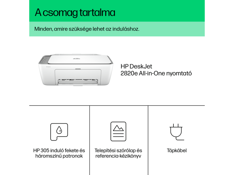 HP DeskJet 2820e All-in-One nyomtató (588K9B), Instant Ink