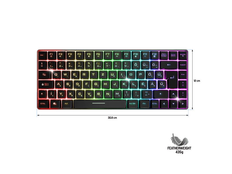 Spirit of Gamer ELITE K70 Gaming Billentyűzet, fekete