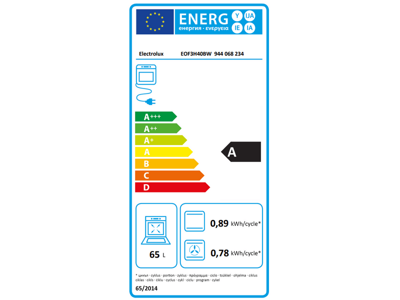Electrolux EOF3H40BW Ugradbena pećnica