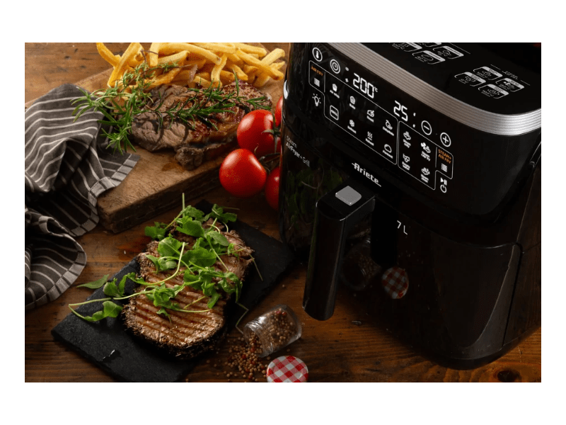 Ariete 4636 Air Fryer Steam forrólevegős sütő, fekete