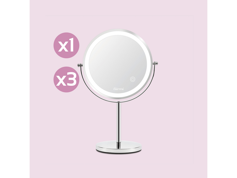 Girmi BE02 kozmetikai tükör LED világítással (BE0200)