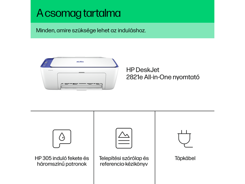 HP DeskJet 2821e All-in-One nyomtató (588Q2B), Instant Ink