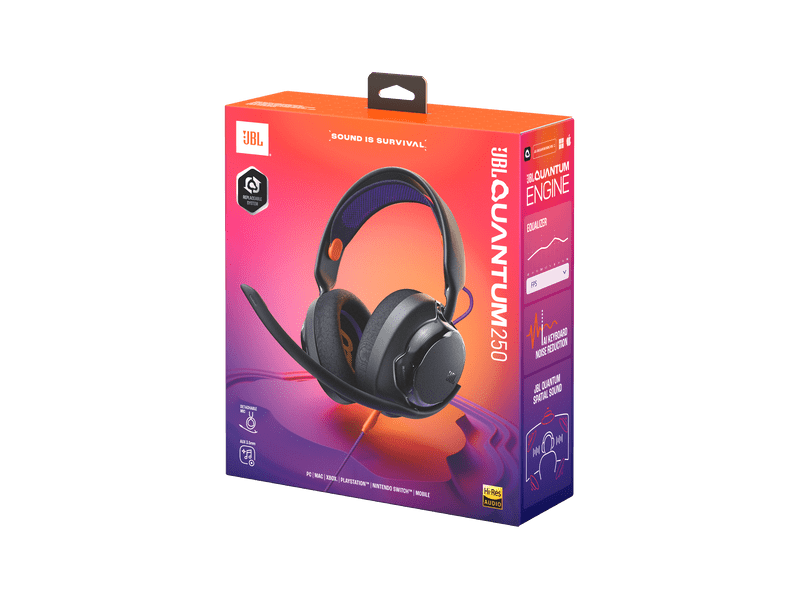 JBL Quantum 250 Gaming headset, fekete