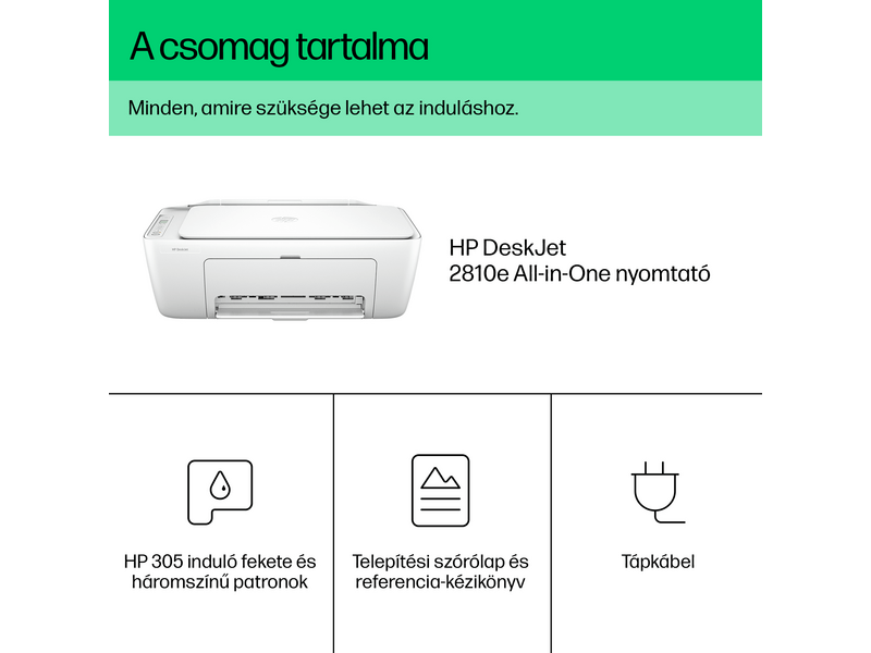 HP DeskJet 2810e All-in-One pisač (588Q0B), Instant Ink