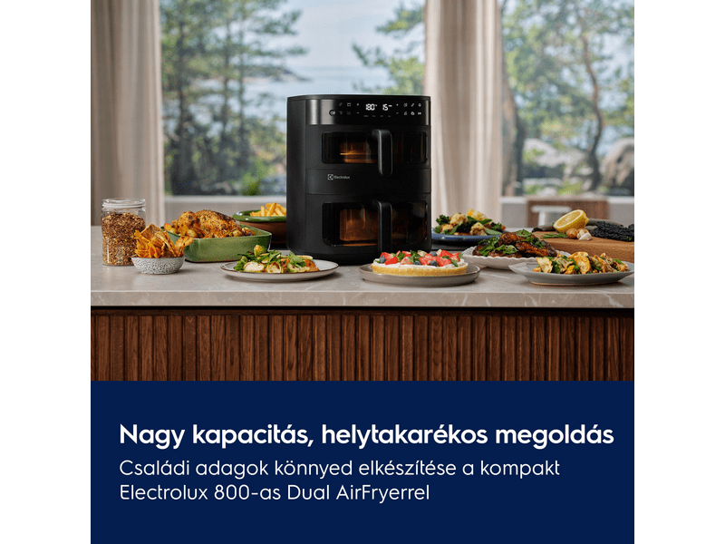 Electrolux EAFD11B 800 Dual Airfryer, fekete