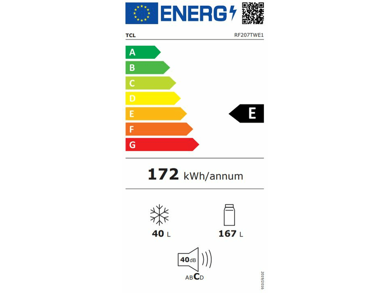 Felülfagy kombinált hűtőszekrény,167/40l