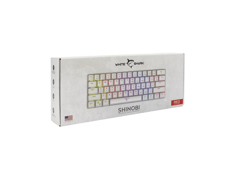 White Shark Shinobi Mechanikus billentyűzet (GK-2022W/R-HU)