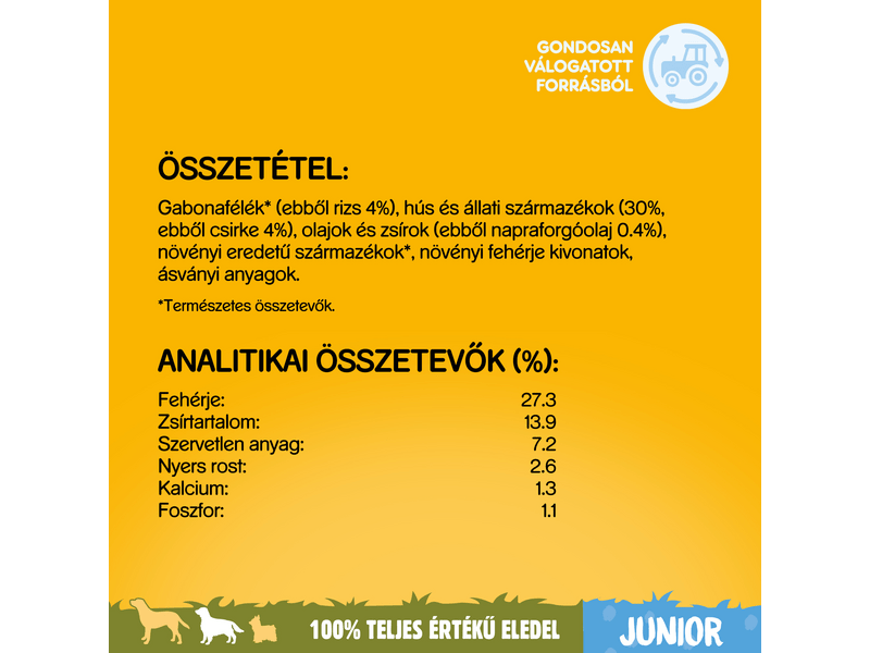 Pedigree csirke&rizs kölyökkutyák számára száraztáp 15kg